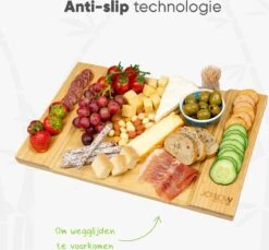 JoFlow® Premium Borrelplank Of Tapasplank Bamboe Hout | Kaasplank Of Serveerplank| INCL. EXTRA Tapas Schaaltje -Merkloos Verkoopwinkel 1200x1111 5