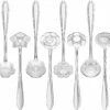 Fako Bijoux® - Bloemen Lepels Set - Theelepel / Koffielepel - 12cm - Zilver - 8 Stuks