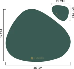 LUTCHOS Placemat Set - 12 Delig - Glorious Green - Lederlook - Waterafstotend - Krasbestendig 21 LUTCHOS Placemat Set - 12 Delig - Glorious Green - Lederlook - Waterafstotend - Krasbestendig -Merkloos Verkoopwinkel 1200x1115 3