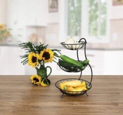 Fruitschaal - Etagere 3 Laags – Fruitmand Metaal - Schaal Decoratie - Voor Fruit / Groente / Snacks / Brood – RVS - 48 X 33 X 33 Cm -Merkloos Verkoopwinkel 1200x1117 2