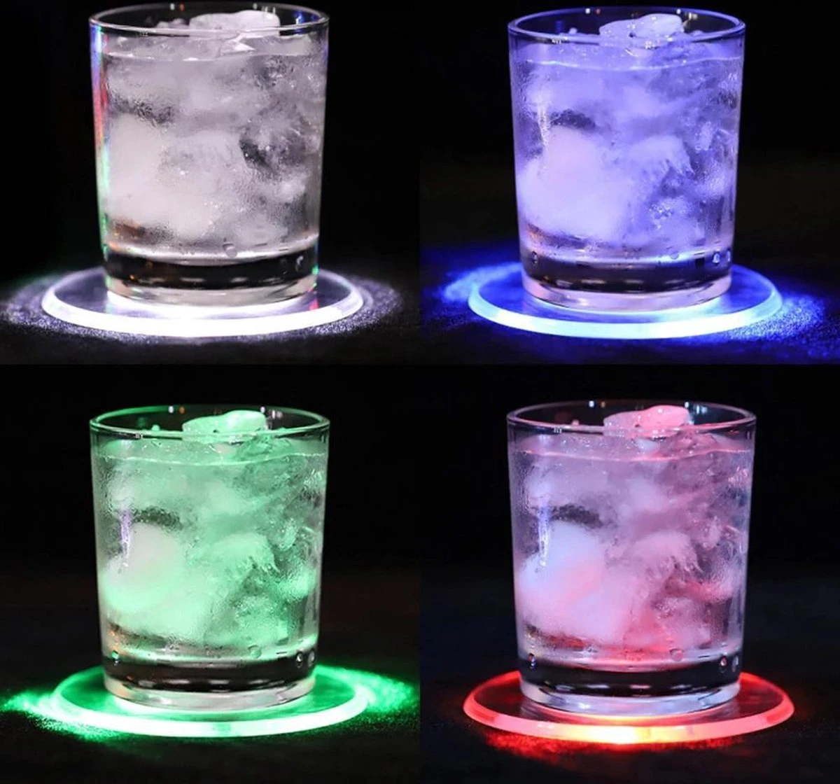 Lichtgevende Onderzetter Rond - RGB Kleuren - LED 3 Lichtgevende Onderzetter Rond - RGB Kleuren - LED - Afbeelding 3