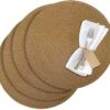 Westmark Set Van 4 Placemats, Ø 38 Cm, Polypropyleen, Lichtbruin, Saleen-collectie: Circle