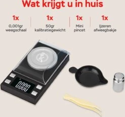 Kitchenwell Digitale Mini Precisie Keukenweegschaal - 0,001 Tot 100 Gram - 11.0 X 6.3 Cm - Pocket Scale Op Batterij - Weegschaal Keuken -Merkloos Verkoopwinkel 1200x1121 9