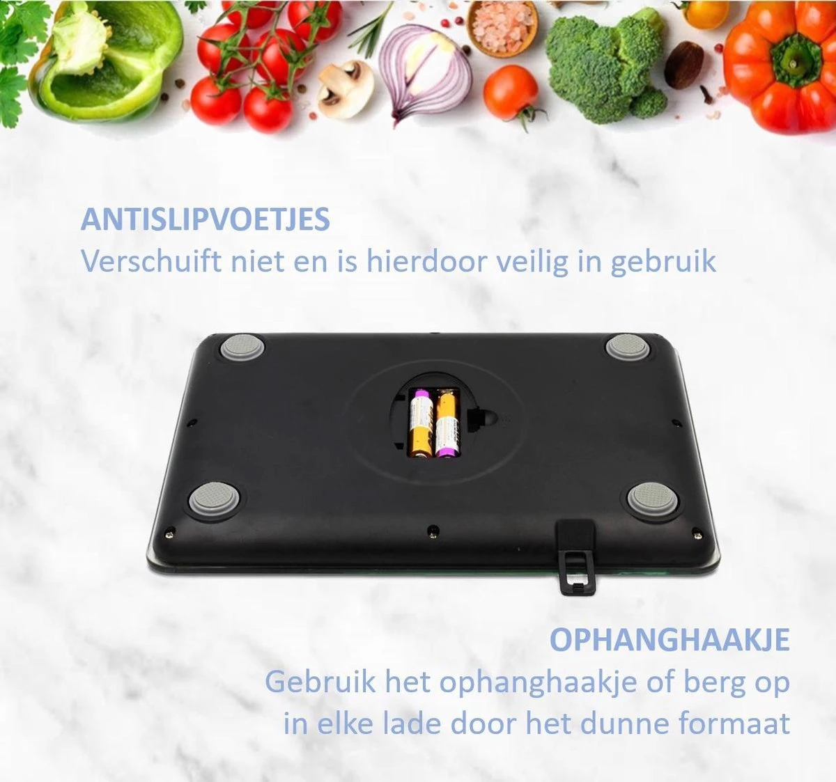 Hermanos® Digitale Precisie Keukenweegschaal - Weegschaal Keuken - 1 Gr Tot 15 Kg - Tarra Functie - Bluetooth Met Voedingsapp - Incl. Batterijen - Zwart 7 Hermanos® Digitale Precisie Keukenweegschaal - Weegschaal Keuken - 1 Gr Tot 15 Kg - Tarra Functie - Bluetooth Met Voedingsapp - Incl. Batterijen - Zwart - Afbeelding 7