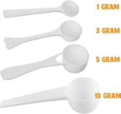 Cupplement | Maatlepels | 4-Delig | Gratis Verzending | Witte Maatschepjes Set -Merkloos Verkoopwinkel 1200x1131 2