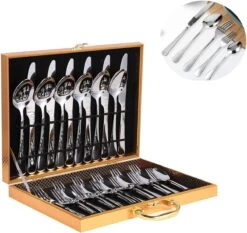 Grandlux Bestekset 6 Persoons 30-delig - Zilver Bestek - Messen, Vorken, Lepels - Cutlery Set - RVS -Merkloos Verkoopwinkel 1200x1132