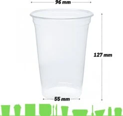 Merkloos Composteerbare Wegwerpbeker Met Dome Deksel Met Gat Voor Frisdrank En Smoothies | 400 Ml | Ø 95 Mm | PLA | 100 Stuks -Merkloos Verkoopwinkel 1200x1136 11