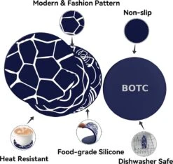 BOTC Onderzetters Met Houder - Set Van 6 - Onderleggers Voor Glazen - Glasonderzetters Voor Op Tafel - Coasters -Merkloos Verkoopwinkel 1200x1137 5