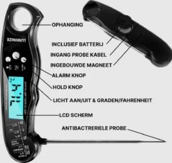 Vleesthermometer - BBQ Thermometer - Oventhermometer - Big Green Egg - Inclusief Sonde En Batterijen 13 Vleesthermometer - BBQ Thermometer - Oventhermometer - Big Green Egg - Inclusief Sonde En Batterijen -Merkloos Verkoopwinkel 1200x1144 2