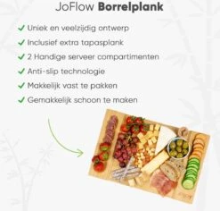 JoFlow® Premium Borrelplank Of Tapasplank Bamboe Hout | Kaasplank Of Serveerplank| INCL. EXTRA Tapas Schaaltje -Merkloos Verkoopwinkel 1200x1145 4