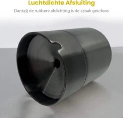 Merkloos Auto Asbak Bekerhouder RVS – 9 X 7 Cm – Zwart – Sigaretten Accessories – Zowel Binnens- Als Buitenshuis -Merkloos Verkoopwinkel 1200x1146 4