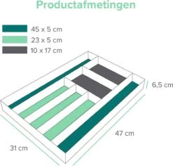 Coninx Bestekbak Bamboe 31CM Breed - Besteklade - Opbergbak - Duurzaam - Voor Laden Vanaf 47cm Diep -Merkloos Verkoopwinkel 1200x1147