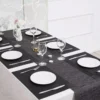 Merkloos De Millennials Duurzame Placemats 4 Stuks - Zwart - Decoratie - Hittebestendig - Makkelijk Schoon - Fijngeweven PVC - Herbruikbare - Keukenaccessoires - Cadeau
