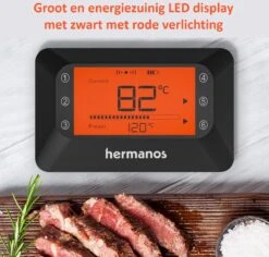 Hermanos® Digitale BBQ Thermometer Draadloos - Vleesthermometer - Oventhermometer - Bluetooth Met App - 6 Meetsondes - Magneet - Incl. Batterijen 13 Hermanos® Digitale BBQ Thermometer Draadloos - Vleesthermometer - Oventhermometer - Bluetooth Met App - 6 Meetsondes - Magneet - Incl. Batterijen -Merkloos Verkoopwinkel 1200x1148 5