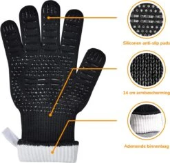 BBQ Handschoenen & Ovenwanten - BBQ Accesoires - Ovenhandschoenen Tot 500°C – Voorkomt Brandwonden Door Extra Lange Armbescherming - Zwart -Merkloos Verkoopwinkel 1200x1149 2