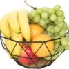 Chefarone Fruitschaal Zwart - Fruitmand - Groentemand - Broodmand - Metaal & Hout