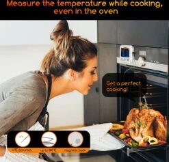 Aigostar 2-in-1 Magnetische Digitale Kern Thermometer Met Keuken Timer Alarm -0-250 Graden Celcius - Magnetische Vloeistof/Vlees Temperatuurmeter Met Meetsonde Draad & Kook Timer -Merkloos Verkoopwinkel 1200x1152 2