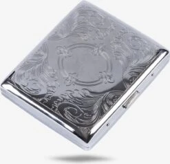 Luxe Sigaretten Doosje – RVS – Tot 20 Stuks – Sigarettenhouder – Sigaretten Box – Sigaretten Opberg Doosje – 8CM X 9,5CM X 2CM