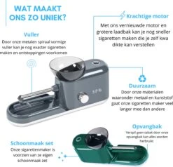 SP ® Elektrische Sigarettenmaker - Sigarettenmakers - Sigaretten Maker - 2022 / 2023 Model - Grijs - Sigarettenmachine -Merkloos Verkoopwinkel 1200x1155 13