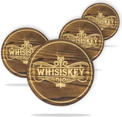 Whisiskey Onderzetters - Hout - Whisky Onderzetter - Onderzetters Voor Glazen - Onderzetters Design - Whiskey Glazen - Cadeau Voor Man & Vrouw -Merkloos Verkoopwinkel 1200x1155 15