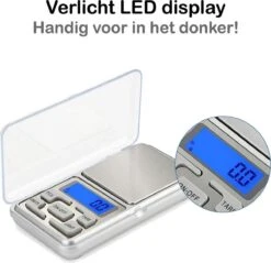 Digitale Precisie Keukenweegschaal - Van 0.01 Tot 200 Gram - Zilver -Merkloos Verkoopwinkel 1200x1159 4