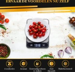 Caxina Multifunctionele Precisie Keukenweegschaal - Met Terra Functie - RVS Weegschaal Keuken - Incl Batterijen - Zwart -Merkloos Verkoopwinkel 1200x1160 1