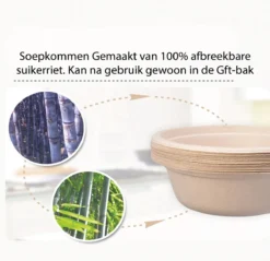 BIO Wegwerp Soepkommen 50 Stuks - Schaaltje Suikerriet 400ml - Natuur -Merkloos Verkoopwinkel 1200x1160 12