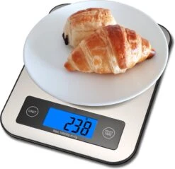 Digitale Precisie Keukenweegschaal - Weegvermogen Tot 10 KG - Incl. Batterijen - Grijs - RVS - Roestvrij Staal -Merkloos Verkoopwinkel 1200x1161 6