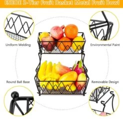 Cgoods Fruitschaal 2 Laags - Fruitschaal - Fruitmand - Fruitschaal Etagere - Schaal - Zwart 14 Cgoods Fruitschaal 2 Laags - Fruitschaal - Fruitmand - Fruitschaal Etagere - Schaal - Zwart -Merkloos Verkoopwinkel 1200x1163 9