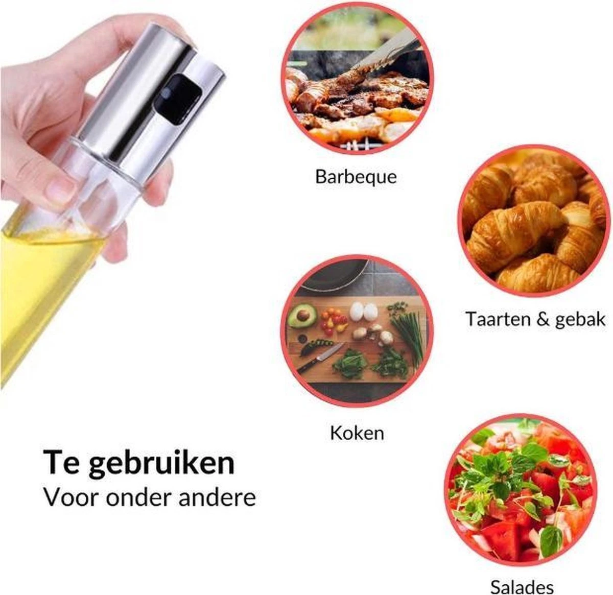 Olijfoliesprayer 100ml - Olijfolie Diffuser - Keukenspray - Oliesprayer - Olijfolie Sprayer 5 Olijfoliesprayer 100ml - Olijfolie Diffuser - Keukenspray - Oliesprayer - Olijfolie Sprayer - Afbeelding 5