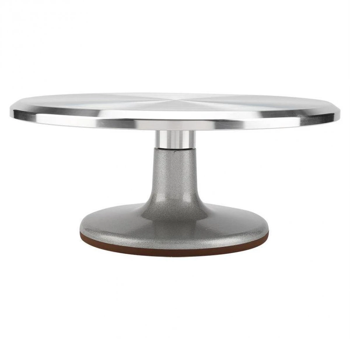 Krumble Taartplateau Draaibaar RVS / Diameter Van Ø31cm / Ideaal Voor Het Snijden En Maken Van Taarten - Geborsteld Chroom 1 Krumble Taartplateau Draaibaar RVS / Diameter Van Ø31cm / Ideaal Voor Het Snijden En Maken Van Taarten - Geborsteld Chroom