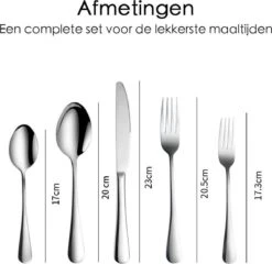 Bestekset Zilverkleurig - 72-delig - 12 Personen - Complete Set -Merkloos Verkoopwinkel 1200x1168