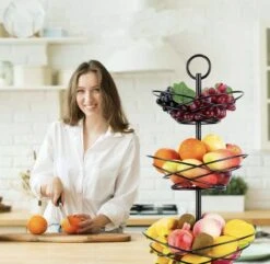 Chefs Cuisine Fruitmand - Fruit Mand - Fruit Etagère - Fruitmand 3 Lagen – Fruitschaal - Fruitmand 2 Lagen - Aanrecht Organiser - Zwart Roestvrij Staal - Geschenkset – Geschenkset Vrouwen – Kerstcadeau – Kerstcadeau Vrouwen -Merkloos Verkoopwinkel 1200x1169 9