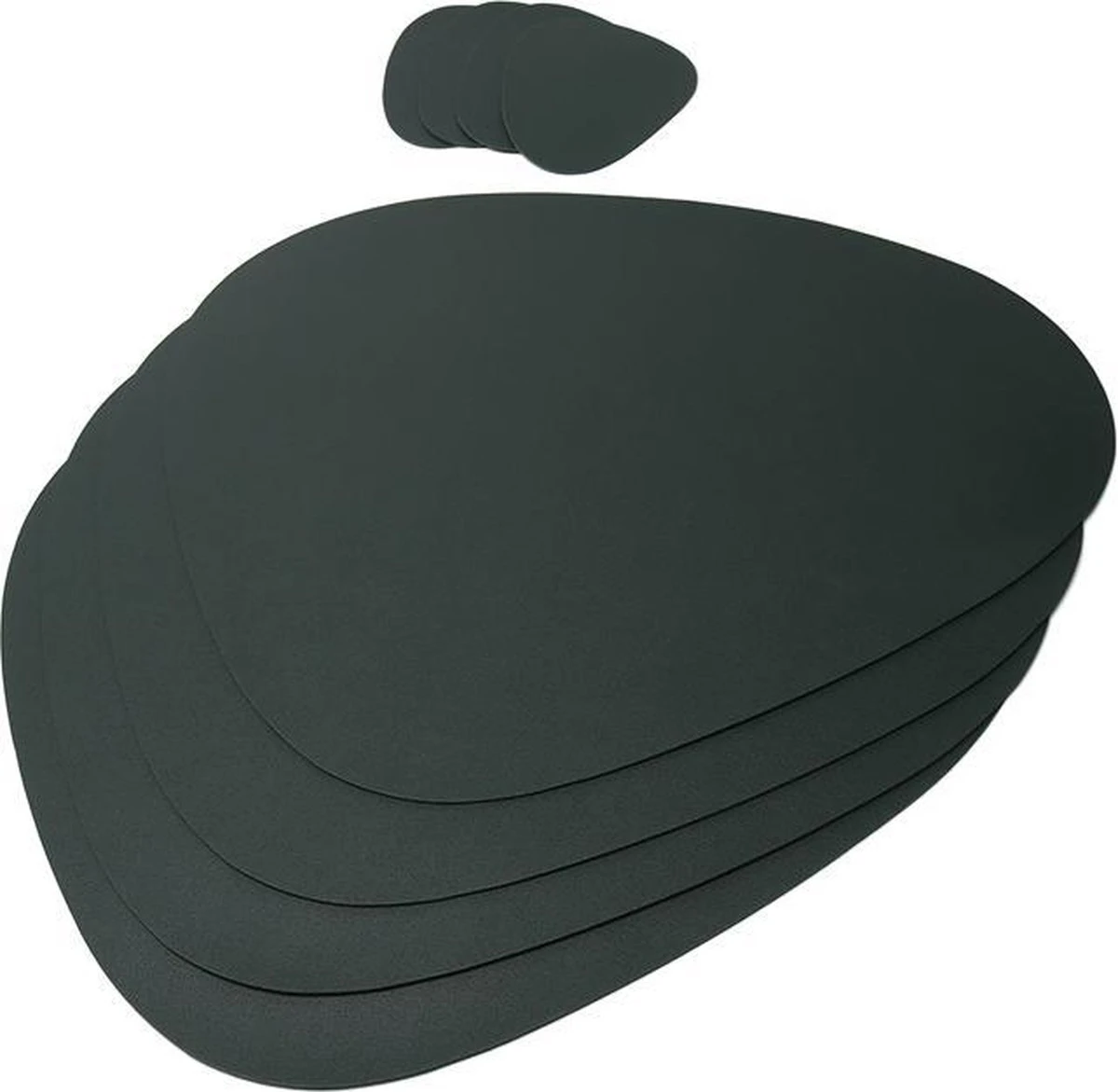 LUTCHOS Placemat Set - 12 Delig - Glorious Green - Lederlook - Waterafstotend - Krasbestendig 3 LUTCHOS Placemat Set - 12 Delig - Glorious Green - Lederlook - Waterafstotend - Krasbestendig - Afbeelding 3