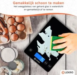 Lekro Digitale Precisie Keukenweegschaal – Weegschaal Keuken - 1gr-15kg – Tarra Functie - Zwart 14 Lekro Digitale Precisie Keukenweegschaal – Weegschaal Keuken - 1gr-15kg – Tarra Functie - Zwart -Merkloos Verkoopwinkel 1200x1171 9