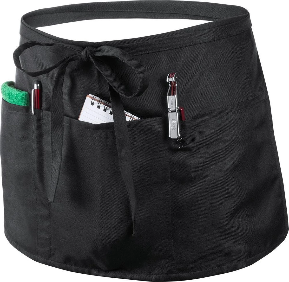 Merkloos Sloof Kort Met Zakken - Taille Schort - Kokssloof - Horeca - Polyester - Met Verstelbare Riem - Vrouwen - Mannen - Zwart 2 Merkloos Sloof Kort Met Zakken - Taille Schort - Kokssloof - Horeca - Polyester - Met Verstelbare Riem - Vrouwen - Mannen - Zwart - Afbeelding 2