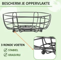 Fruitmand – Fruitschaal – Fruitmand Zwart – Etagere 2 Lagen – Aanrecht Organiser – Zwart -Merkloos Verkoopwinkel 1200x1175 13