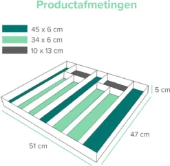 Grote Bestekbak Bamboe 51x47cm | Besteklade Van Coninx | Bestekhouder | Opbergbak | Duurzaam | Voor Laden Van 47cm Diep -Merkloos Verkoopwinkel 1200x1175