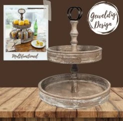 Pazzo Goods - Etagere - 2 Laags - Landelijk - Houten Etagere - -Merkloos Verkoopwinkel 1200x1175 9