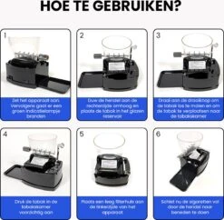 Rock&Rose Elektrische Sigarettenmaker - Inclusief Borsteltje - Sigarettenmakers - Sigarettenmachine - Electrische - Hulzenstopper - Zwart -Merkloos Verkoopwinkel 1200x1177 12