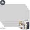Placemats Van Sophie Nordinn® - Placemat Vaxjo (Lichtgrijs) - Placemats Kunststof - Set 4 Stuks - 30x40 Cm