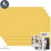 Placemats Van Sophie Nordinn® - Placemat Vaxjo (Geel) - Placemats Kunststof - Set 4 Stuks - 30x40 Cm