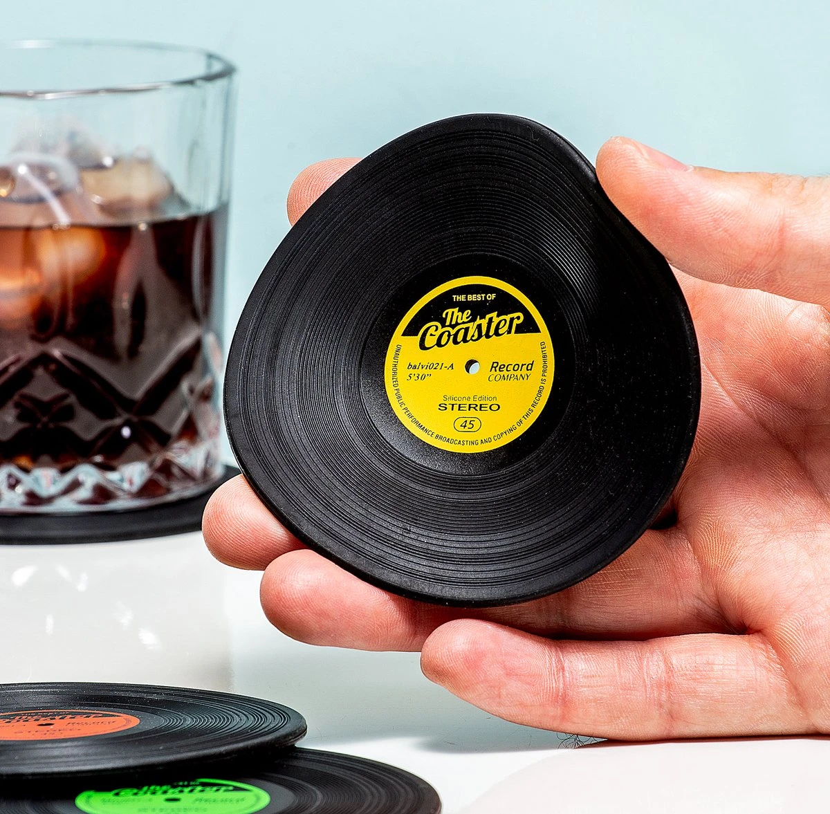 Balvi Set Van 4 LP Onderzetters The Coaster 1 Balvi Set Van 4 LP Onderzetters The Coaster