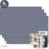 Placemats Van Sophie Nordinn® - Placemat Vaxjo (Donkergrijs) - Placemats Kunststof - Set 4 Stuks - 30x40 Cm