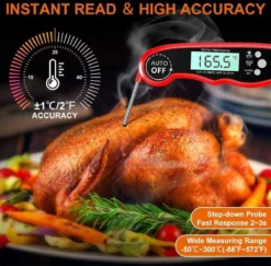 Merkloos Brauch TP900 Digitale Thermometer Voor Keuken, Koken, Voedsel Melk, Vlees, BBQ, Water, Thee Voor Binnen En Buiten, Waterdicht, RVS, Ultrasnel Rood -Merkloos Verkoopwinkel 1200x1180 10