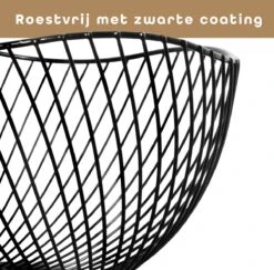 Fruitschaal Zwart – Fruitmand – Metaal – Modern – Medium – 25cm - Baulk® -Merkloos Verkoopwinkel 1200x1180 16