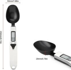 Merkloos Premium Digitale Lepelweegschaal - Weeglepel - Precisieweegschaal - Tot 500 Gram - Zilver