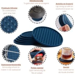 Castagnola Siliconen Onderzetters Met Houder – Onderzetters Voor Glazen – Onderzetters Design – Onderzettersset – Drink Onderzetters – Hoogwaardige Siliconen – Set Van 14 – Blauw 10 Castagnola Siliconen Onderzetters Met Houder – Onderzetters Voor Glazen – Onderzetters Design – Onderzettersset – Drink Onderzetters – Hoogwaardige Siliconen – Set Van 14 – Blauw -Merkloos Verkoopwinkel 1200x1182 8