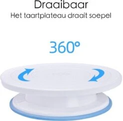 Taartplateau - Draaibaar Taartplateau Anti-slip - Draaiplateau Taart –Turntable Cake - Taartplateau - Draaitafel -Merkloos Verkoopwinkel 1200x1182 9