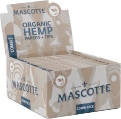 Mascotte - Mascotte Organic Combi King Size Slim 2-in-1 - Lange Vloei - Lange Vloei En Tip - Doos 24 Stuks